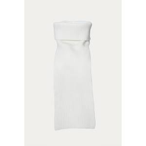 NEW AMBER HARDS collared scarf in ivory white